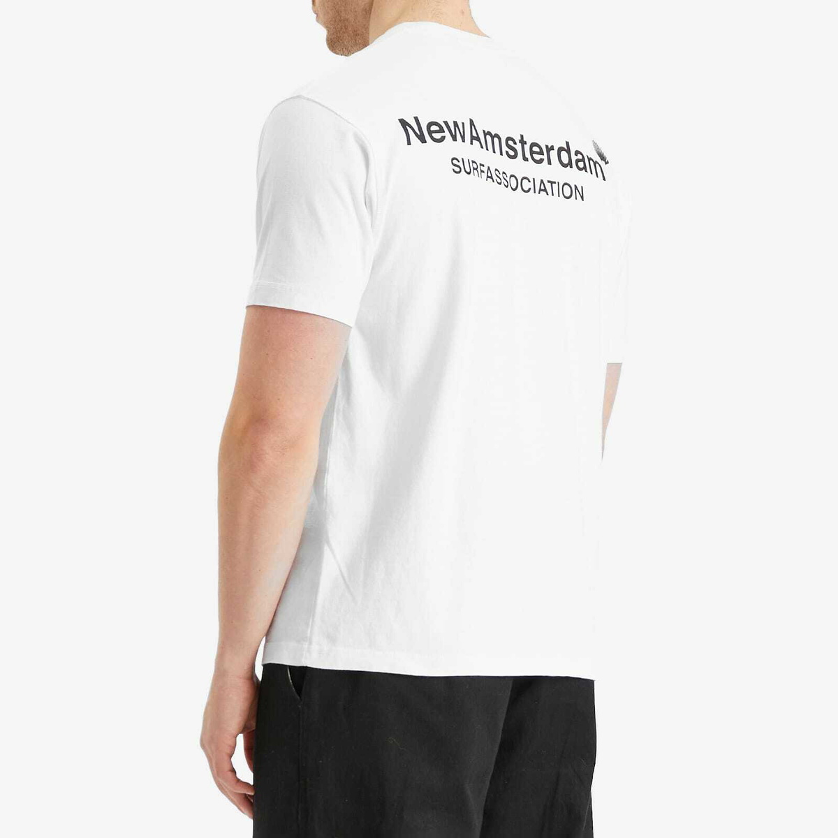 New Amsterdam Surf Association Men's Logo T-Shirt in White/Black