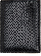 TOM FORD Black Printed Python Folding Card Holder