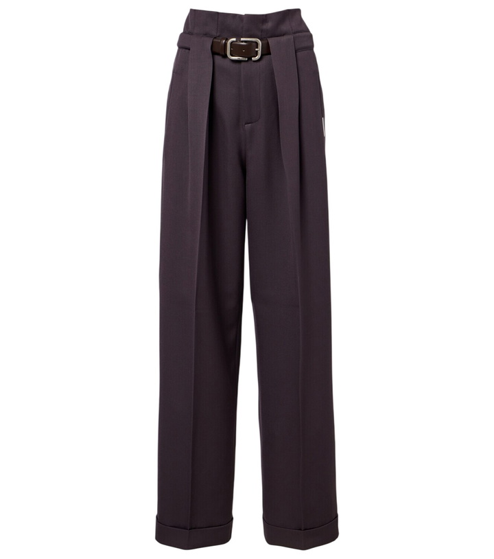 Photo: The Attico Pleated virgin wool wide-leg pants