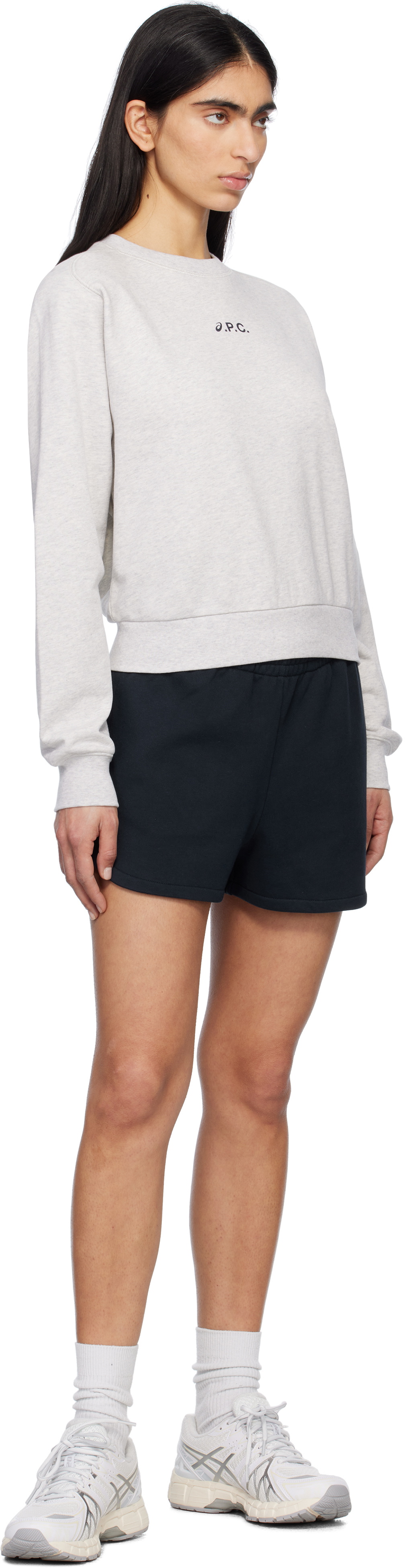 A.P.C. Gray ASICS Edition Stone Sweatshirt