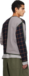 SC103 Navy & Purple Ridge Cardigan