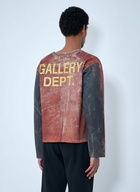 Gallery Dept. Raw-Edge Zip-Print Top