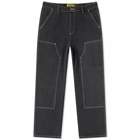Butter Goods Men's Washed Canvas Double Knee Pant in Black