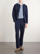 Paul Smith - Straight-Leg Cotton-Blend Seersucker Trousers - Blue