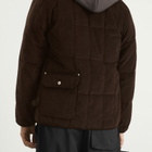 Taion Men's Work Crew Neck Down Jacket in Dark Brown