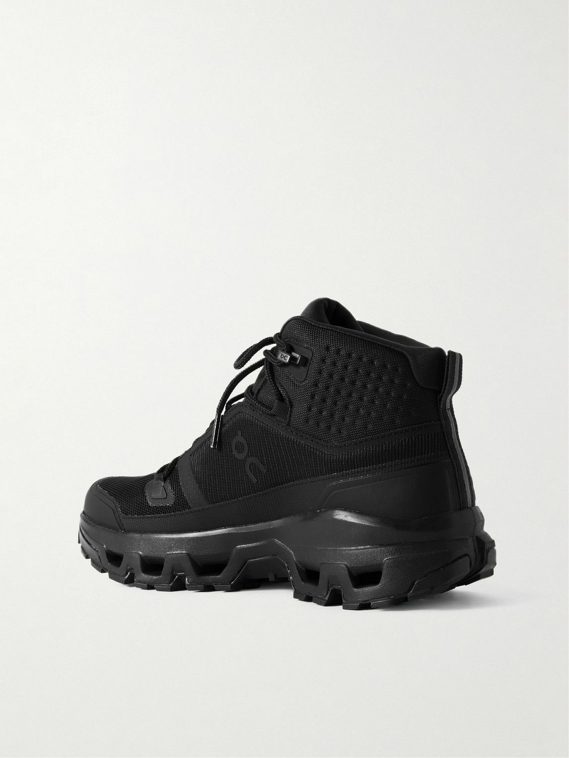 ON - Cloudrock Rubber-Trimmed Mesh Hiking Boots - Black