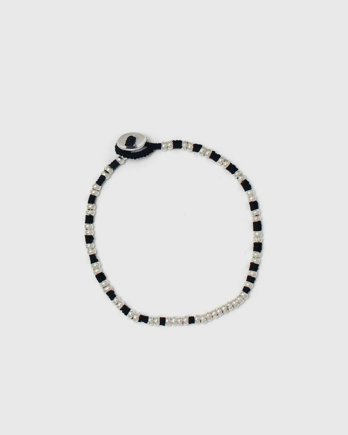 MIKIA Silver beads black/silver Mens Jewellery