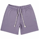 Acne Studios Forge Face Sweat Shorts in Faded Purple