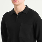 Jacquemus Men's Knitted Polo Shirt in Black