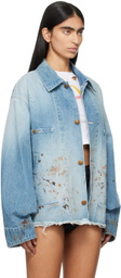 doublet Blue Cutoff Coverall Denim Jacket