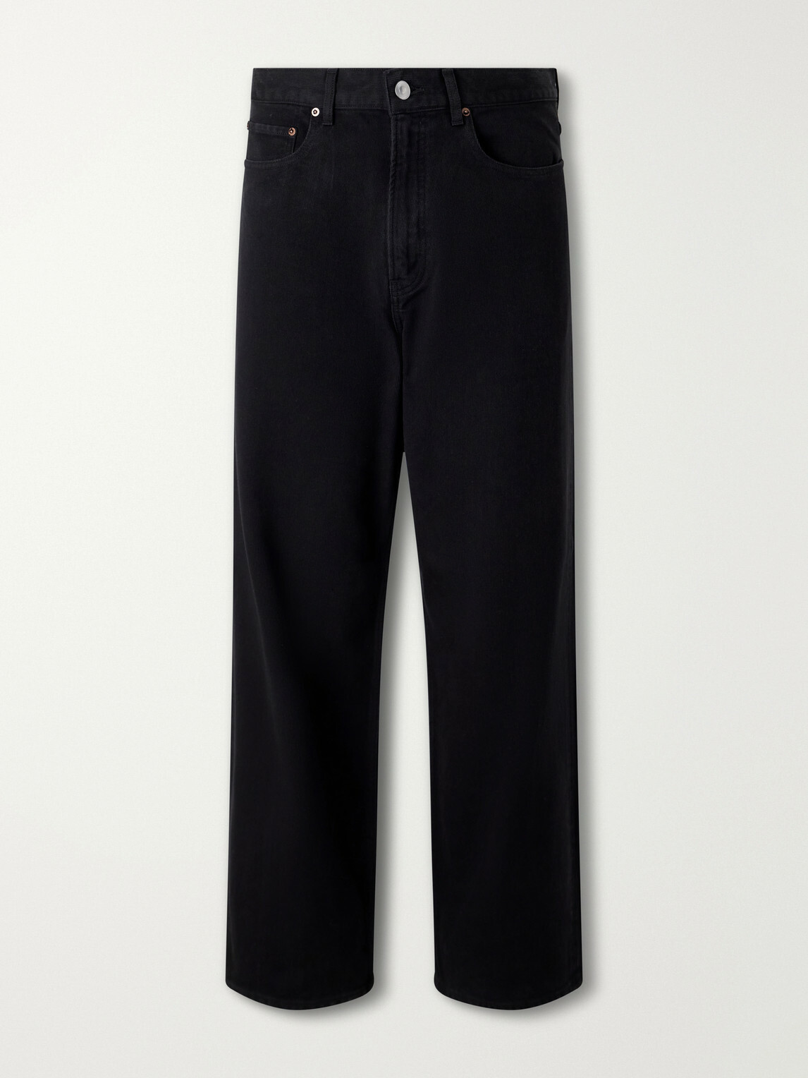 A.PRESSE - Straight-Leg Cotton and Silk-Blend Piqué Trousers - Black