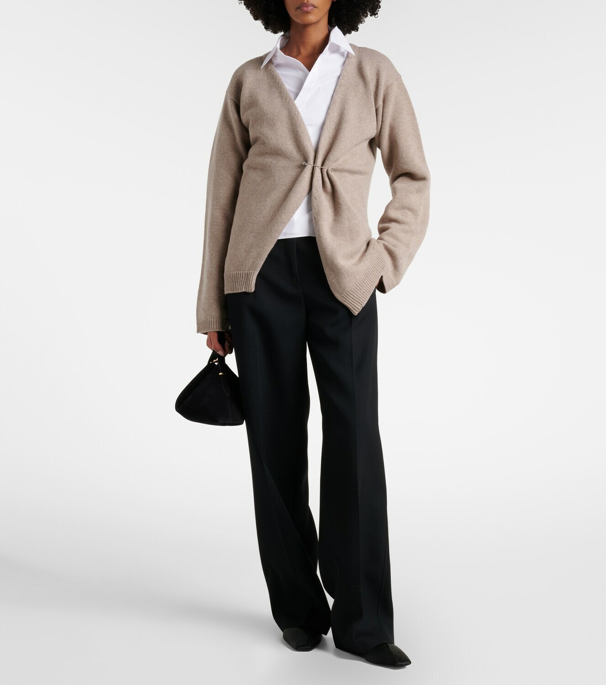 Róhe Wool and cashmere wrap cardigan