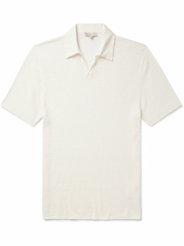 Photo: Onia - Johnny Slim-Fit Ribbed Linen-Blend Polo Shirt - White