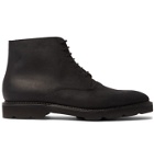 John Lobb - Forge Waxed-Leather Oxford Boots - Black