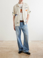 Human Made - Camp-Collar Printed Poplin Shirt - White