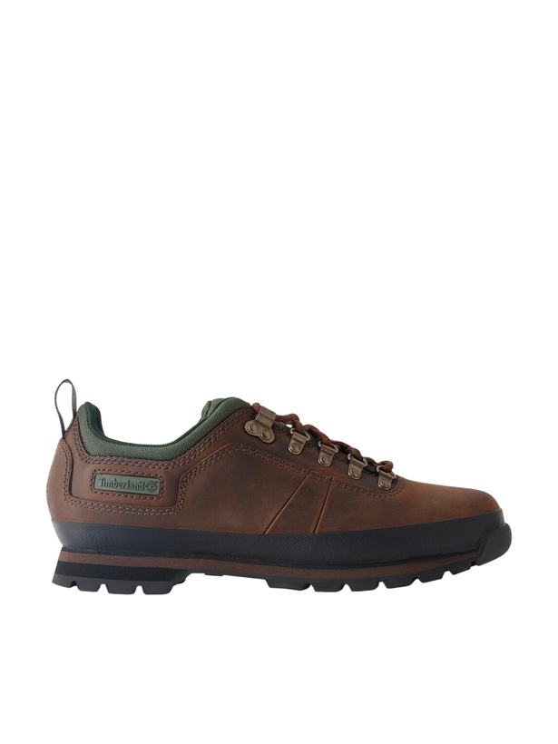 Photo: Timberland - Euro Hiker Canvas-Trimmed Leather Hiking Boots - Brown