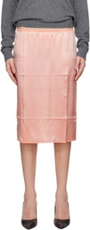 Commission Pink Creased Slip Midi Skirt