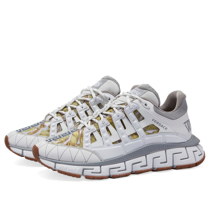 Photo: Versace Men's Chain Reaction Sneakers in White