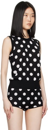 Dolce&Gabbana Black & White Polka Dot Tank Top