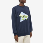 And Wander x Maison Kitsuné Crew Sweat in Navy