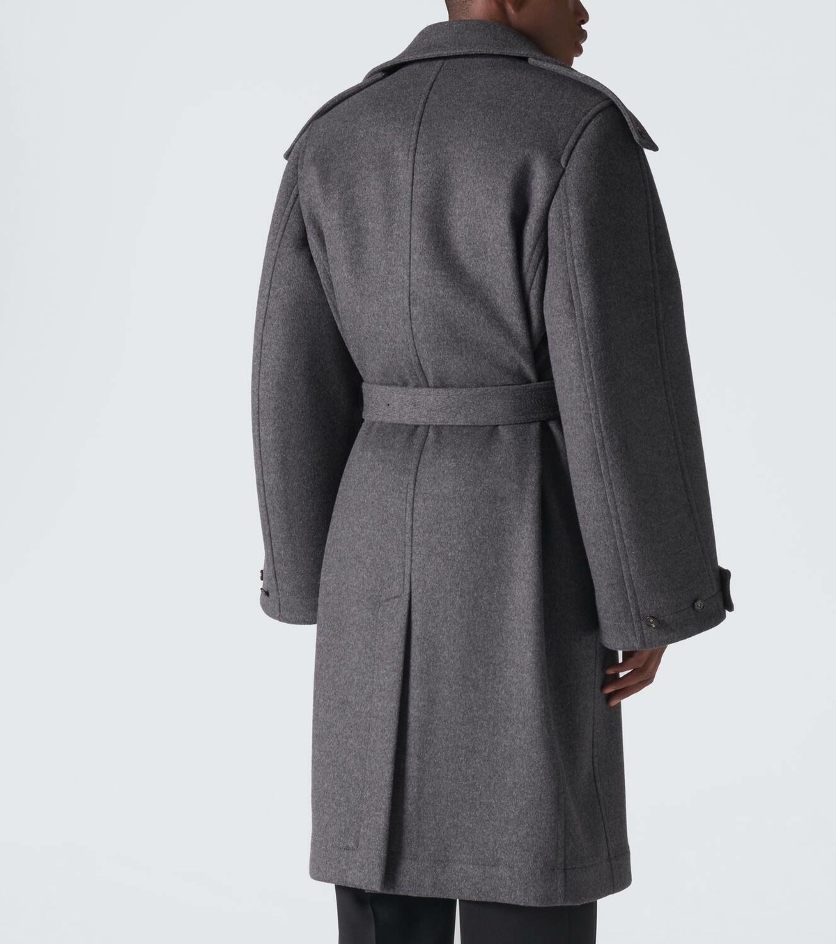 BOTTEGA VENETA 20AW ロングコート グレー Bottega Veneta Belted wool trench coat Bottega Veneta