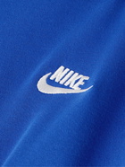 Nike - Sportswear Club Logo-Embroidered Cotton-Blend Tech Fleece Sweatshirt - Blue