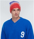 ERL Striped mohair and wool-blend beanie