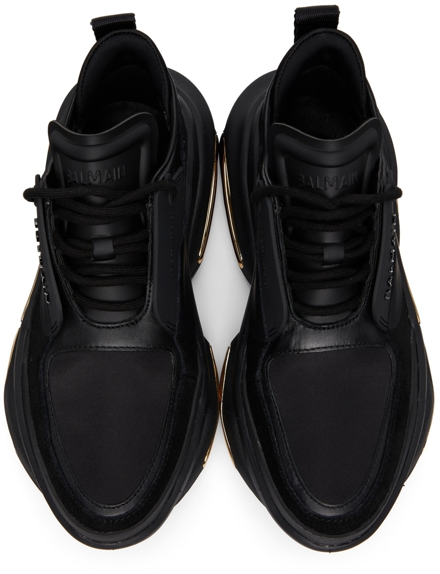 Balmain Black Leather B-Bold Sneakers Balmain