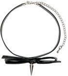 Nodress Black Bow Rivet Choker