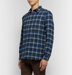 Freemans Sporting Club - Checked Cotton-Flannel Shirt - Blue