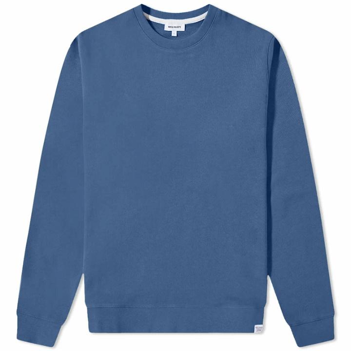 Photo: Norse Projects Men's Vagn Classic Crew Sweat in Calcite Blue