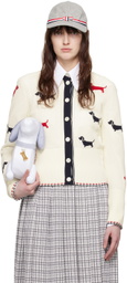 Thom Browne White Hector Cardigan