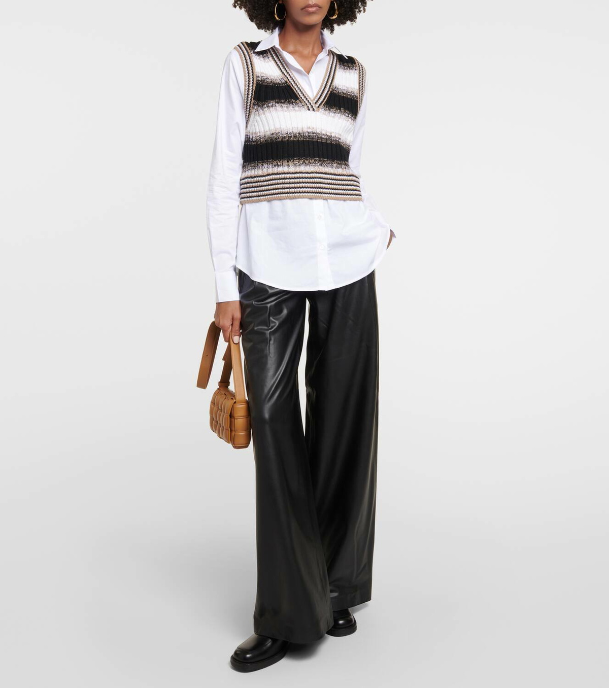 Veronica Beard Rennert faux leather wide-leg pants Veronica Beard