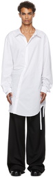 Ann Demeulemeester White Do Slouchy Adjustable Inner Ribbon Shirt