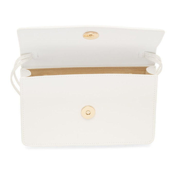 Jacquemus Le Sac Riviera Leather Shoulder Bag In White