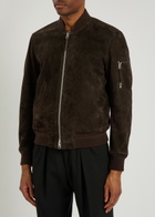 Tom Ford Suede Bomber Jacket Chocolate