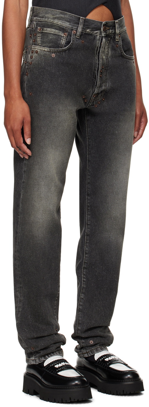 Moschino Black Faded Jeans