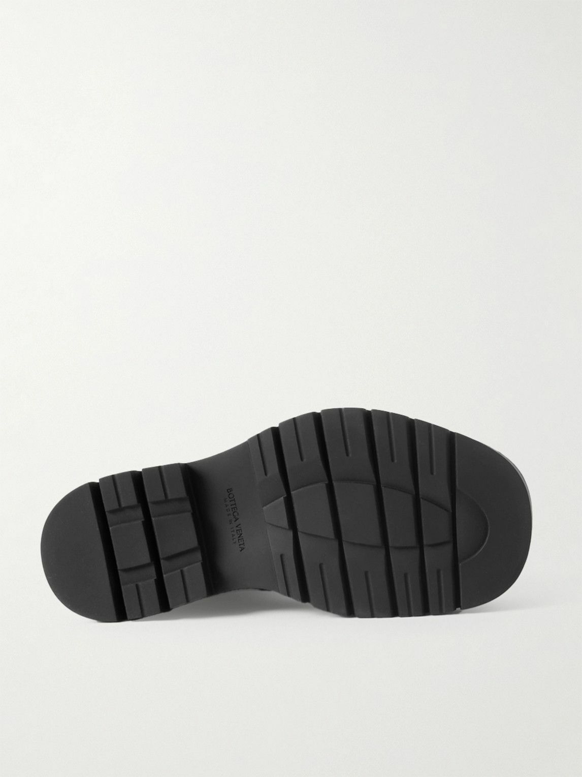Bottega Veneta - Haddock Intrecciato-Detailed Leather Boots - Black