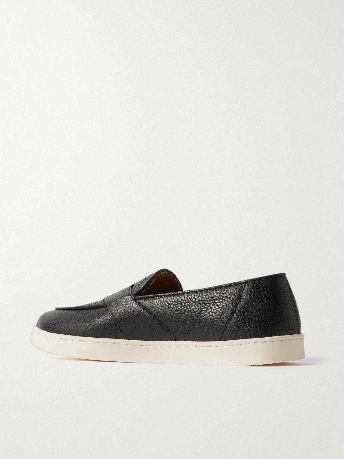 George Cleverley - Joey Full-Grain Deerskin Penny Loafers - Black