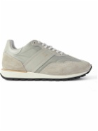 Dunhill - Legacy Runner Suede-Trimmed Leather and Nylon Sneakers - Gray