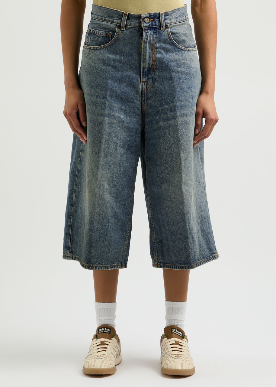 Haikure Belle Wide-leg Denim Culottes Blue 25 (W25 / UK6 / XS)