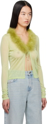 Blumarine Green Knitted Cardigan