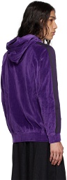 NEEDLES Purple Embroidered Hoodie