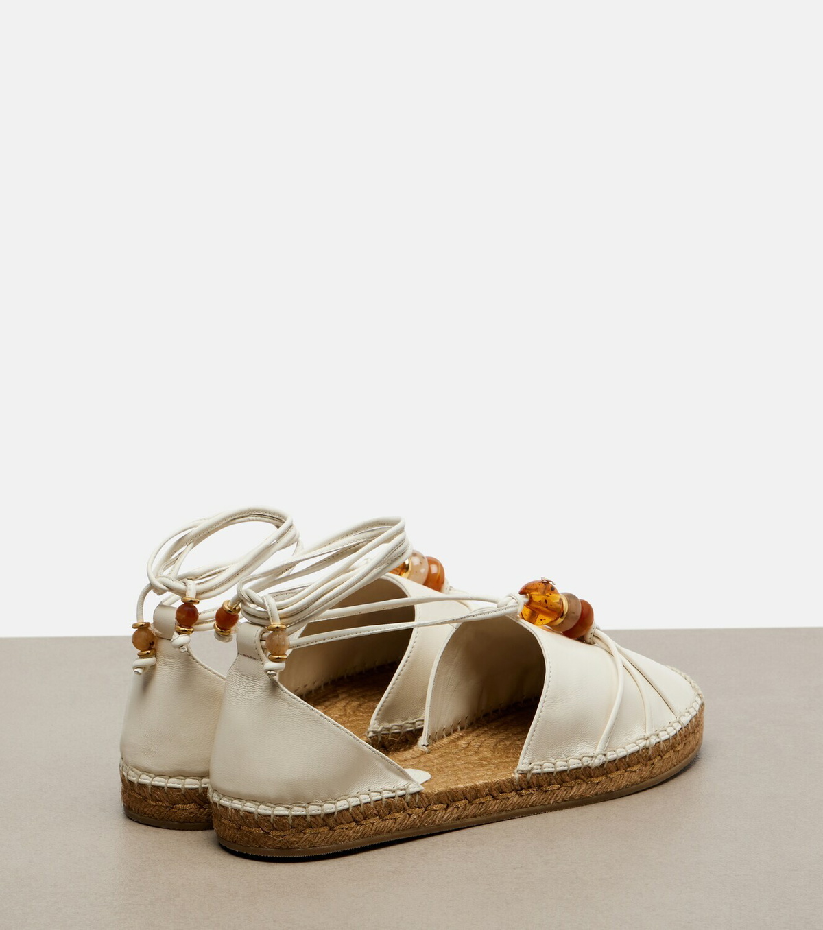 Jimmy Choo Lemi embellished leather espadrilles