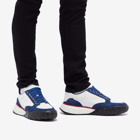 Alexander McQueen Men's Court Sneakers in White/Blue/Black