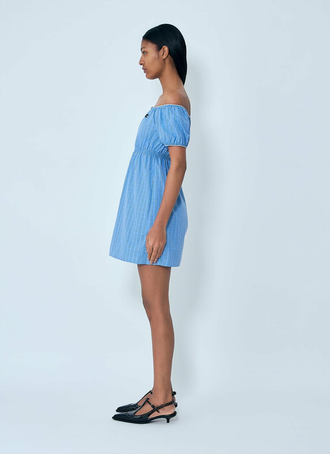 Miu Miu Plaid-Pattern Mini Dress