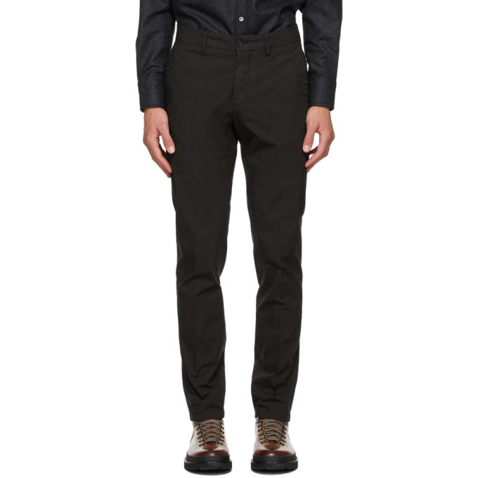 Photo: Dunhill Black Poplin Chino Trousers