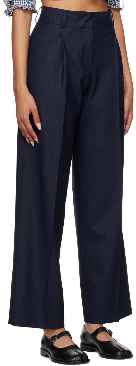 Rokh Navy Long Trousers Rokh