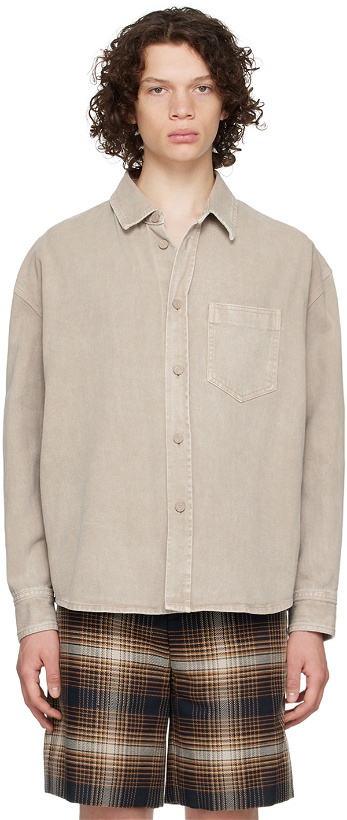 Photo: System Taupe Embossed Shirt