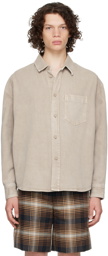 System Taupe Embossed Shirt